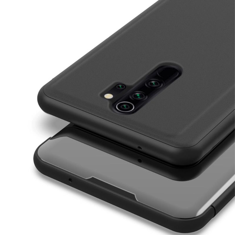 Zobacz Pokrywę Xiaomi Redmi 9 Granatowy Czarny Lustro I Imitacja Skóry