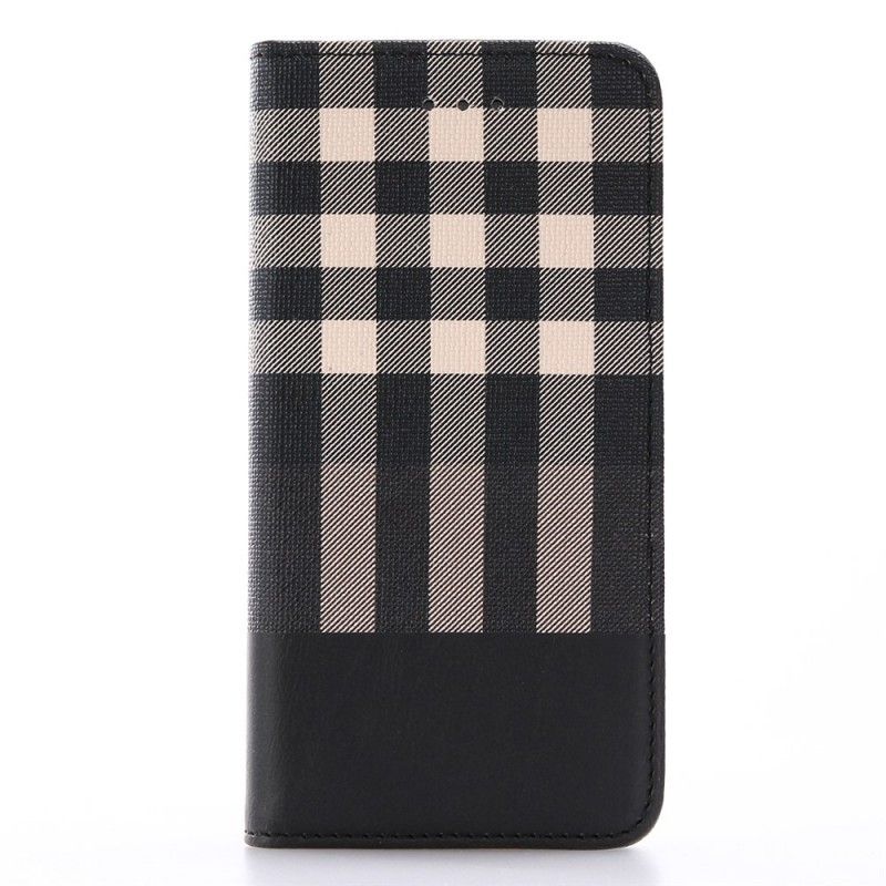 Etui Folio iPhone 7 / 8 / SE 2 Czarny Szkockie Płytki Etui Ochronne