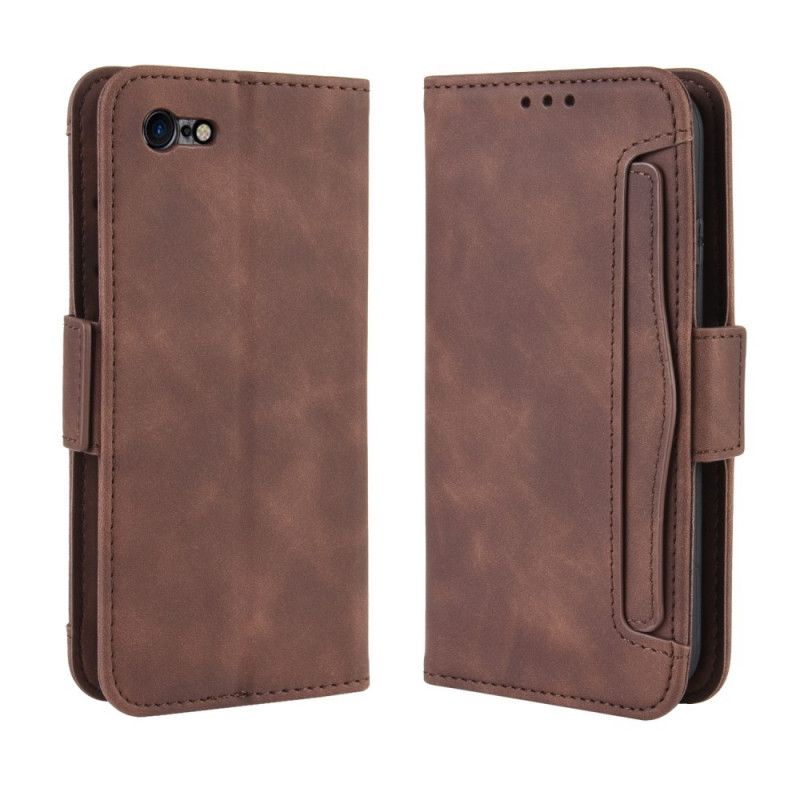 Etui Folio iPhone 7 / 8 / SE 2 Czerwony Czarny Karta Wielokrotna Pierwszej Klasy Etui Ochronne