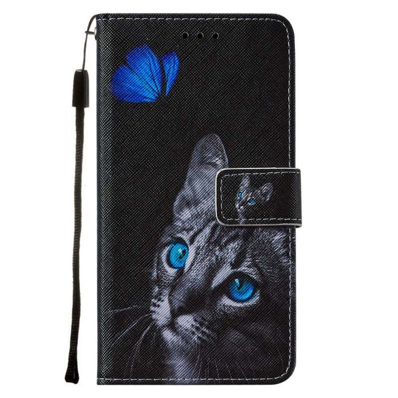 Etui Folio iPhone 7 / 8 / SE 2 Kot I Niebieski Motyl