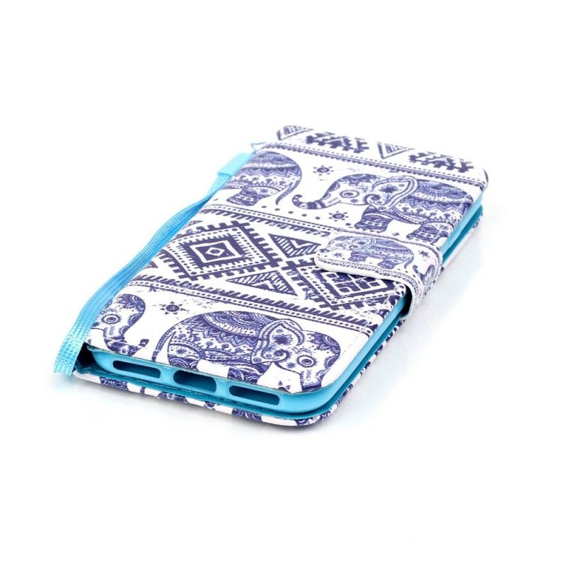 Etui Folio iPhone 7 / 8 / SE 2 Plemienne Słonie