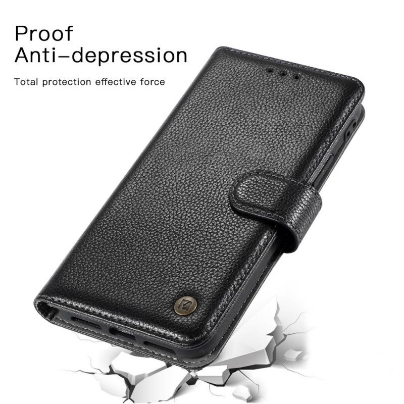 Etui Folio iPhone 7 / 8 / SE 2 Prawdziwa Skóra Liczi