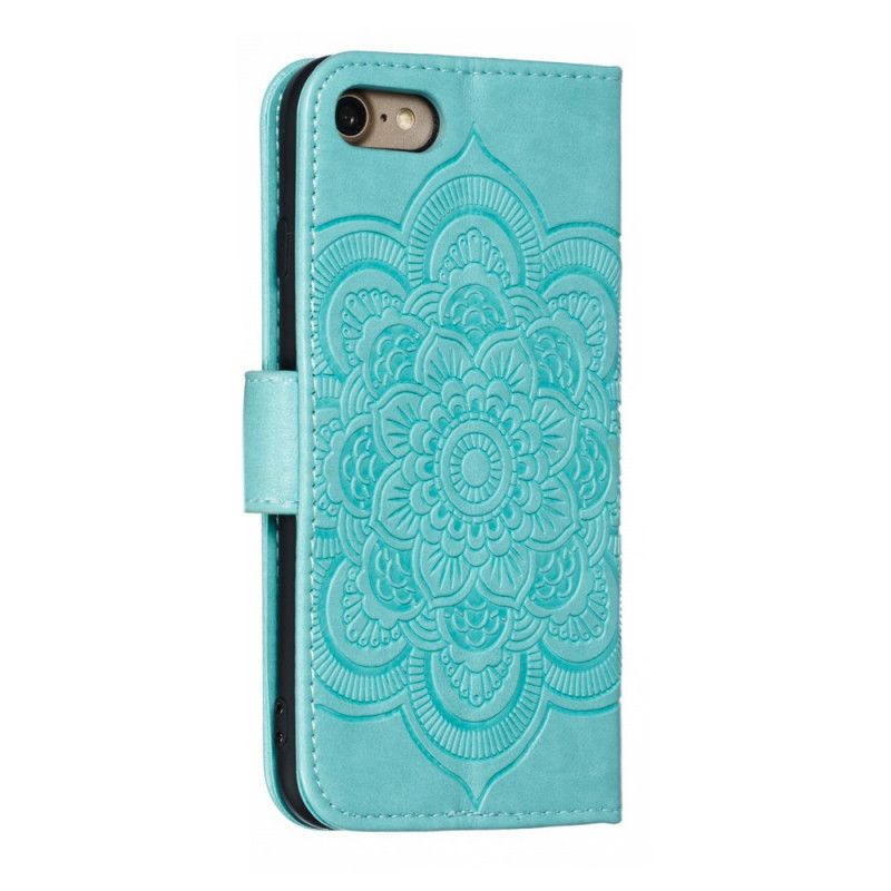 Etui Folio iPhone 7 / 8 / SE 2 Szary Czarny Cała Mandala