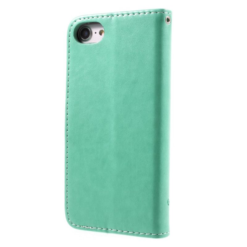 Etui Folio iPhone 7 / 8 / SE 2 Szary Czarny Stringi W Kwiaty