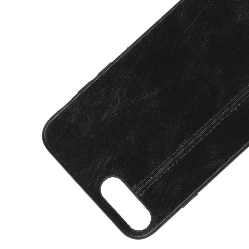 Etui iPhone 7 / 8 / SE 2 Czerwony Czarny Efekt Szytej Skóry