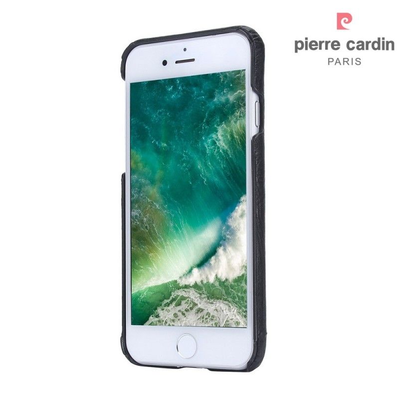 Etui iPhone 7 / 8 / SE 2 Jasnobrązowy Szary Skóra Pierre Cardin