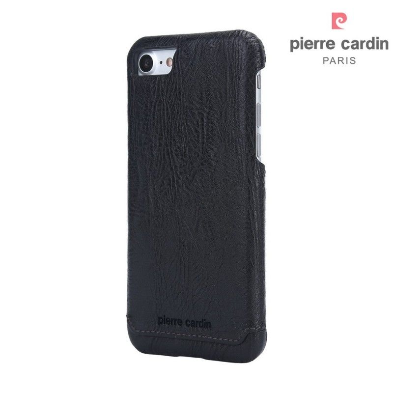 Etui iPhone 7 / 8 / SE 2 Jasnobrązowy Szary Skóra Pierre Cardin