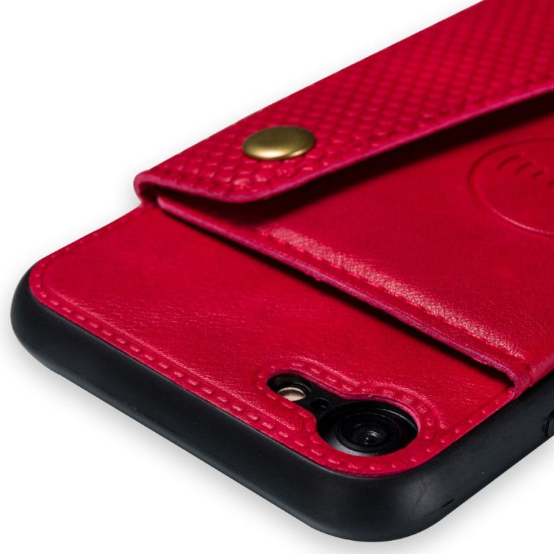 Etui iPhone 7 / 8 / SE 2 Szary Czarny Portfel Zatrzaskowy Etui Ochronne