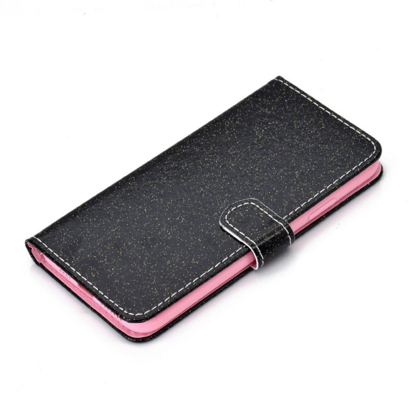 Etui Folio iPhone 12 Mini Czerwony Czarny Cekiny Etui Ochronne