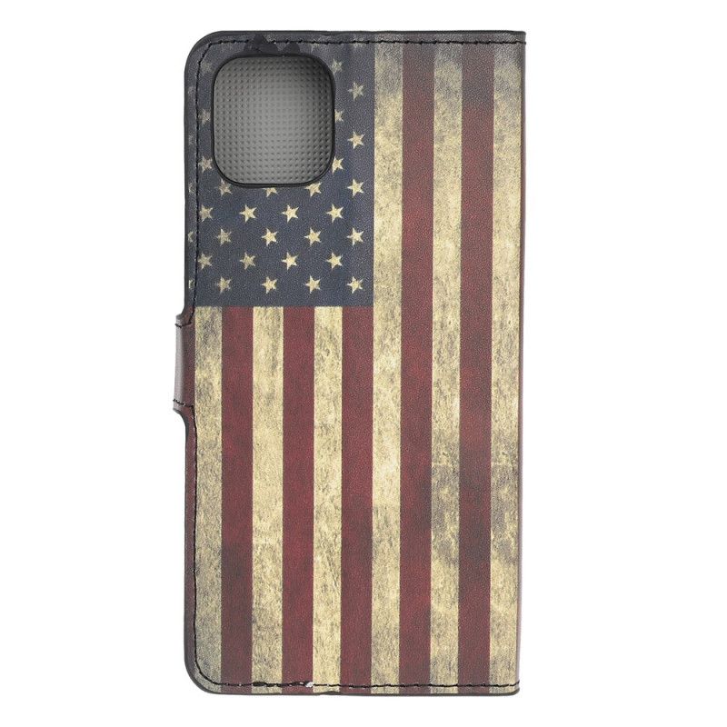 Etui Folio iPhone 12 Mini Flaga Usa