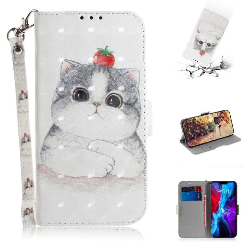 Etui Folio iPhone 12 Mini Pomidor Na Stringach Kot Etui Ochronne