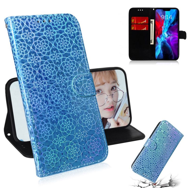 Etui Folio iPhone 12 Mini Szary Czarny Czysty Kolor Etui Ochronne