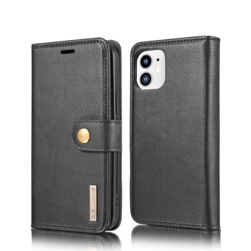 Etui Folio iPhone 12 Mini Szary Czarny Dg. Zdejmowany Futerał Ming Etui Ochronne