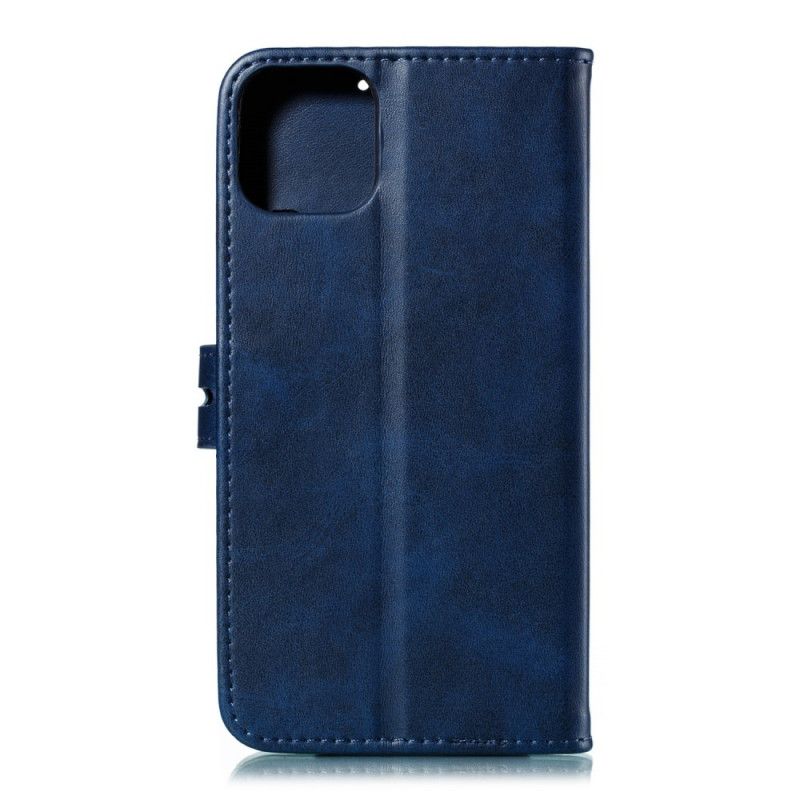 Etui Folio iPhone 12 Mini Szary Czarny Kolorowy Kotek