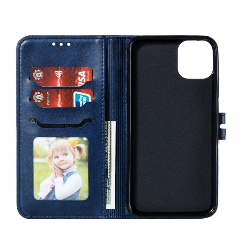 Etui Folio iPhone 12 Mini Szary Czarny Kolorowy Kotek