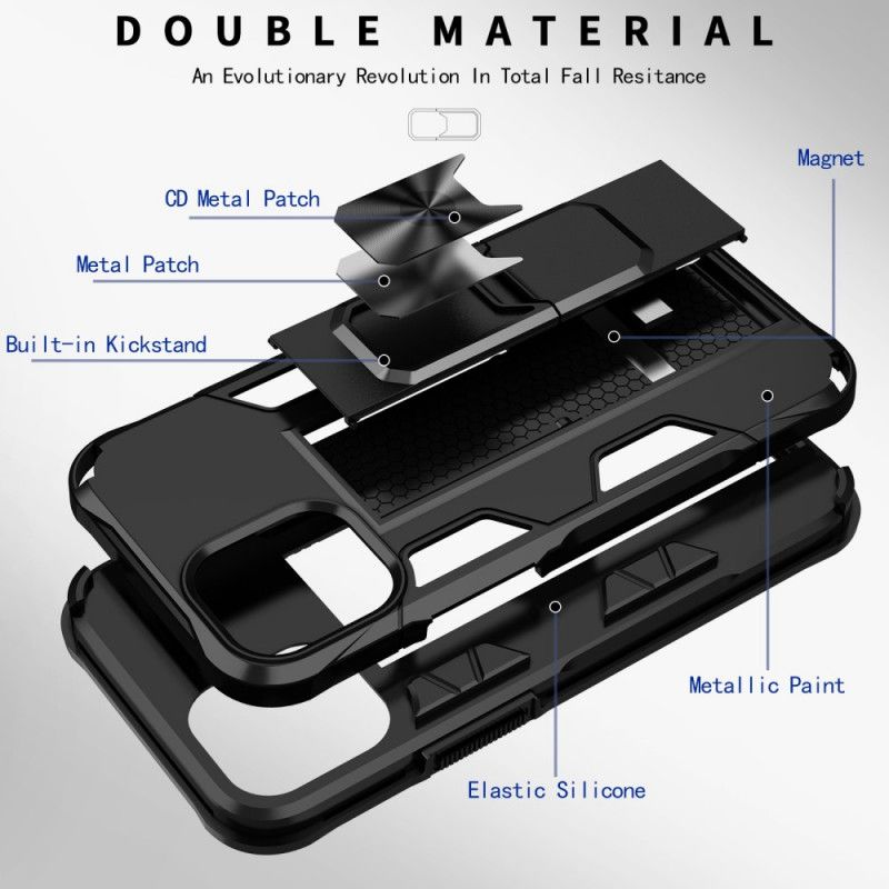 Etui iPhone 12 Mini Czerwony Biały Ultra Odporny Ze Wsparciem Etui Ochronne