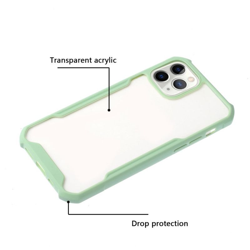 Etui iPhone 12 Mini Czerwony Czarny Hybryda Z Kolorowymi Krawędziami Etui Ochronne