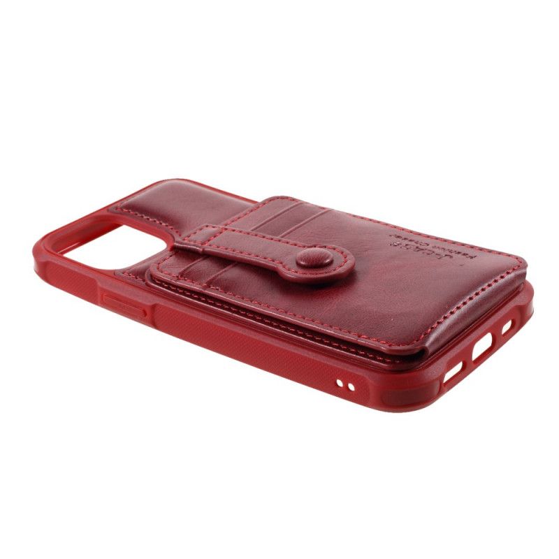 Etui iPhone 12 Mini Czerwony Czarny Etui Na Karty Typu J-Case Etui Ochronne