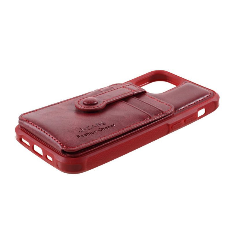 Etui iPhone 12 Mini Czerwony Czarny Etui Na Karty Typu J-Case Etui Ochronne