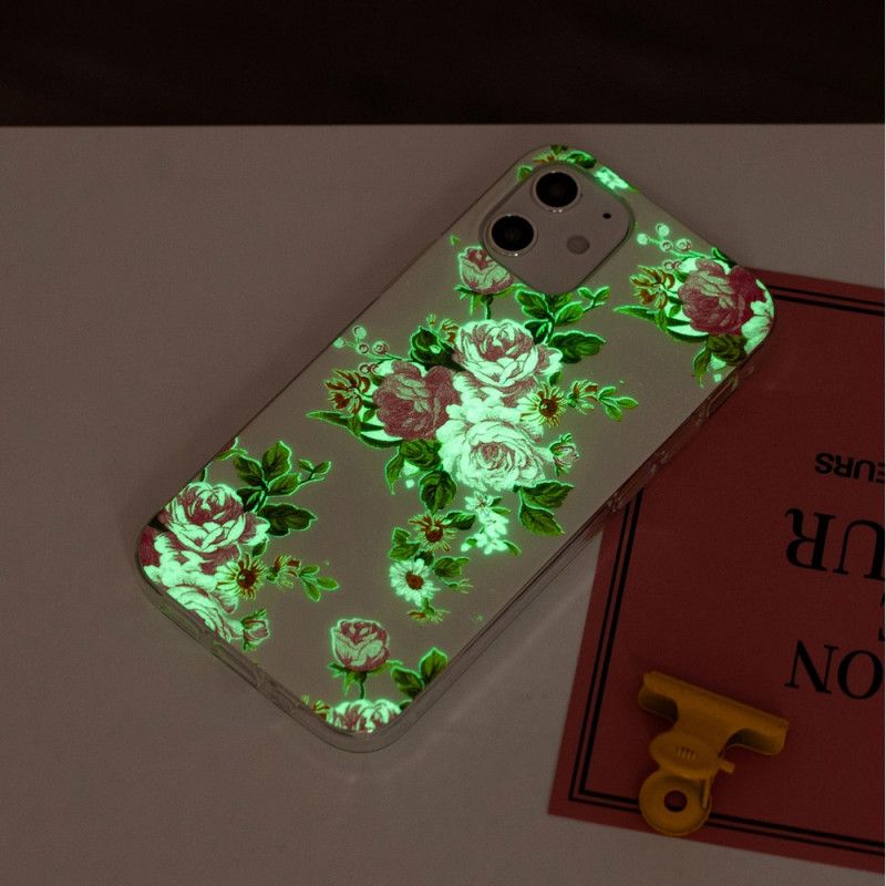 Etui iPhone 12 Mini Fluorescencyjne Kwiaty Wolności Etui Ochronne