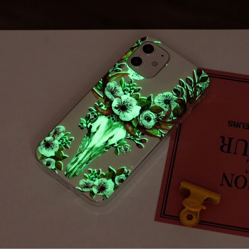 Etui iPhone 12 Mini Fluorescencyjny. Kwitnący Łoś