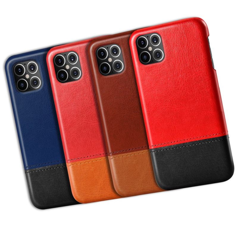 Etui iPhone 12 Mini Granatowy Czerwony Dwukolorowy Efekt Skóry Ksq Etui Ochronne