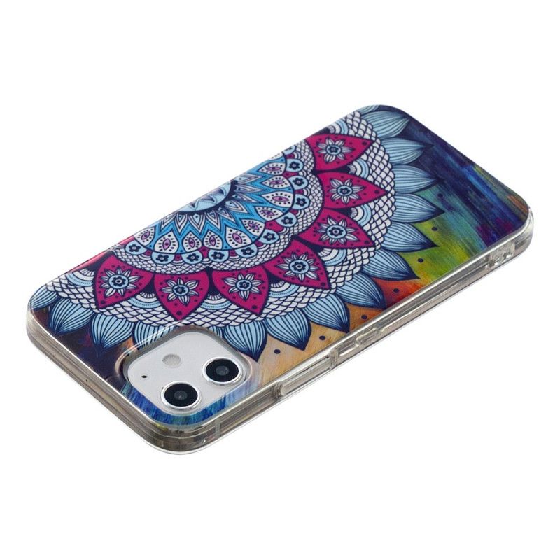 Etui iPhone 12 Mini Mandala W Kolorze Fluorescencyjnym Etui Ochronne