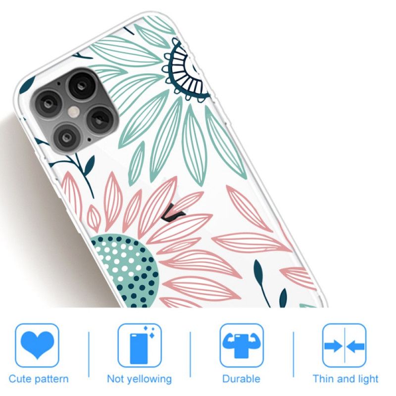 Etui iPhone 12 Mini Przezroczysty Kwiat