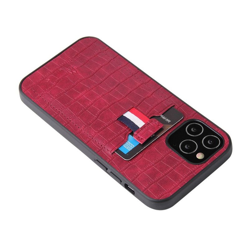 Etui iPhone 12 Mini Szary Czarny Etui Na Karty W Stylu Skóry Krokodyla Etui Ochronne