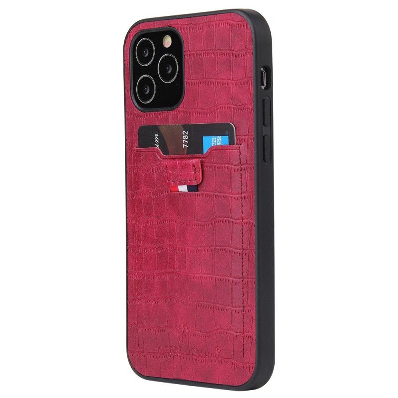 Etui iPhone 12 Mini Szary Czarny Etui Na Karty W Stylu Skóry Krokodyla Etui Ochronne