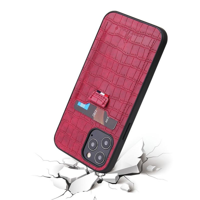 Etui iPhone 12 Mini Szary Czarny Etui Na Karty W Stylu Skóry Krokodyla Etui Ochronne