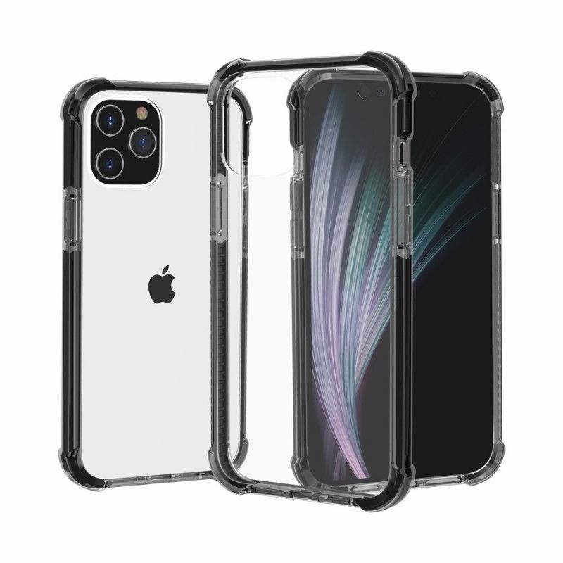 Etui iPhone 12 Mini Szary Czarny Przezroczyste Poduszki Powietrzne Etui Ochronne