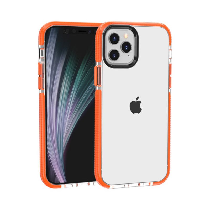 Etui iPhone 12 Mini Szary Czarny Przezroczyste Silikonowe Krawędzie