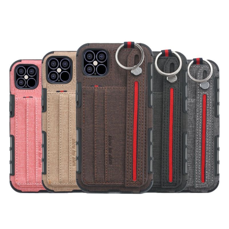 Etui iPhone 12 Mini Szary Czarny Tkanina Shouhushen