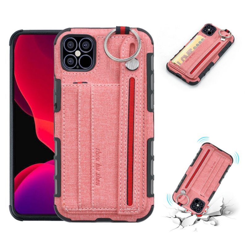 Etui iPhone 12 Mini Szary Czarny Tkanina Shouhushen