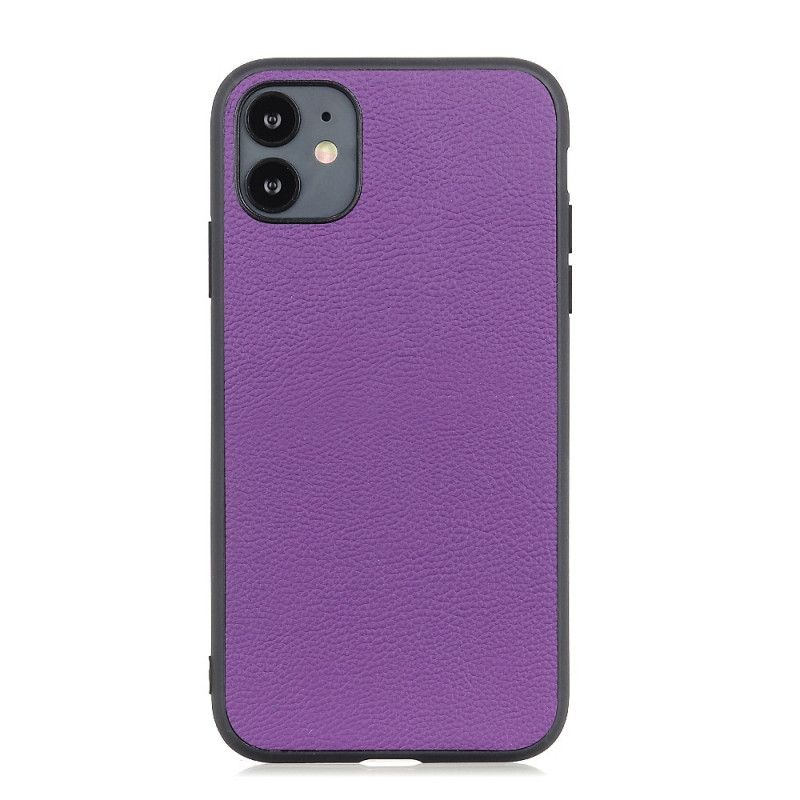 Etui iPhone 12 Mini Zielony Czarny Prawdziwa Skóra