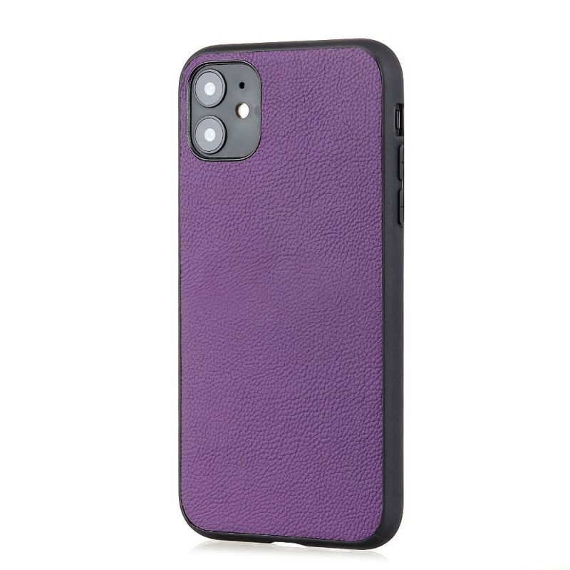 Etui iPhone 12 Mini Zielony Czarny Prawdziwa Skóra