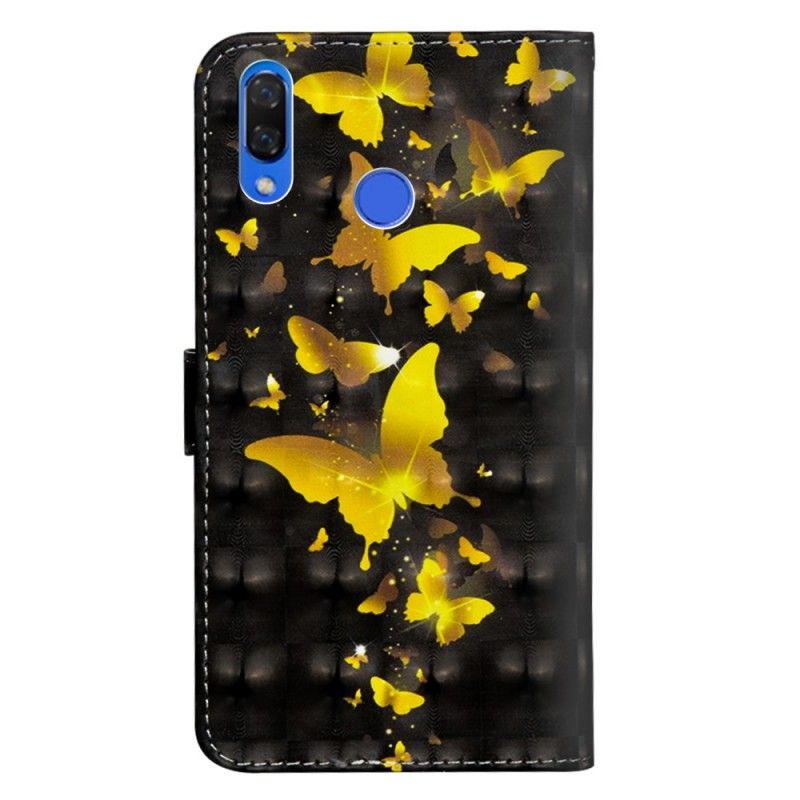 Etui Folio Honor 8X Żółte Motyle Etui Ochronne