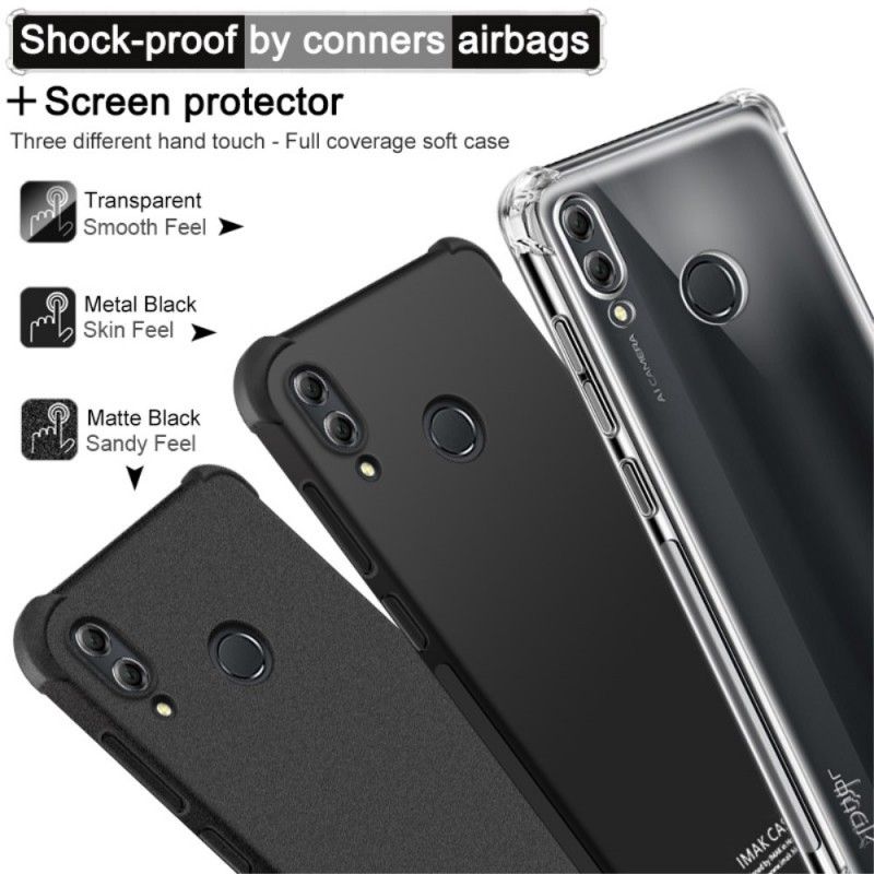 Etui Honor 8X Przezroczysty Czarny Imak Czuje Się Na Skórze