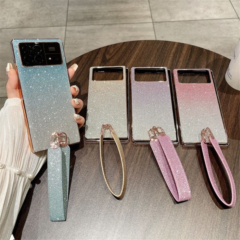 Etui Xiaomi Mix Fold 3 Cekiny Z Paskami Etui Ochronne