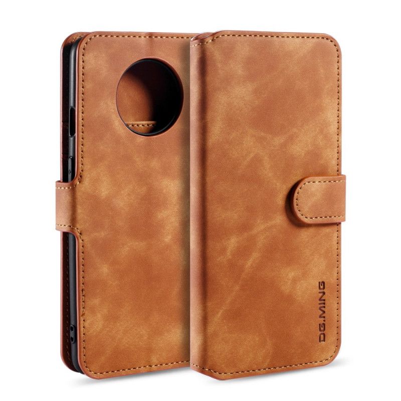 Etui Folio OnePlus 7T Szary Czarny Retro Dg.Ming Etui Ochronne