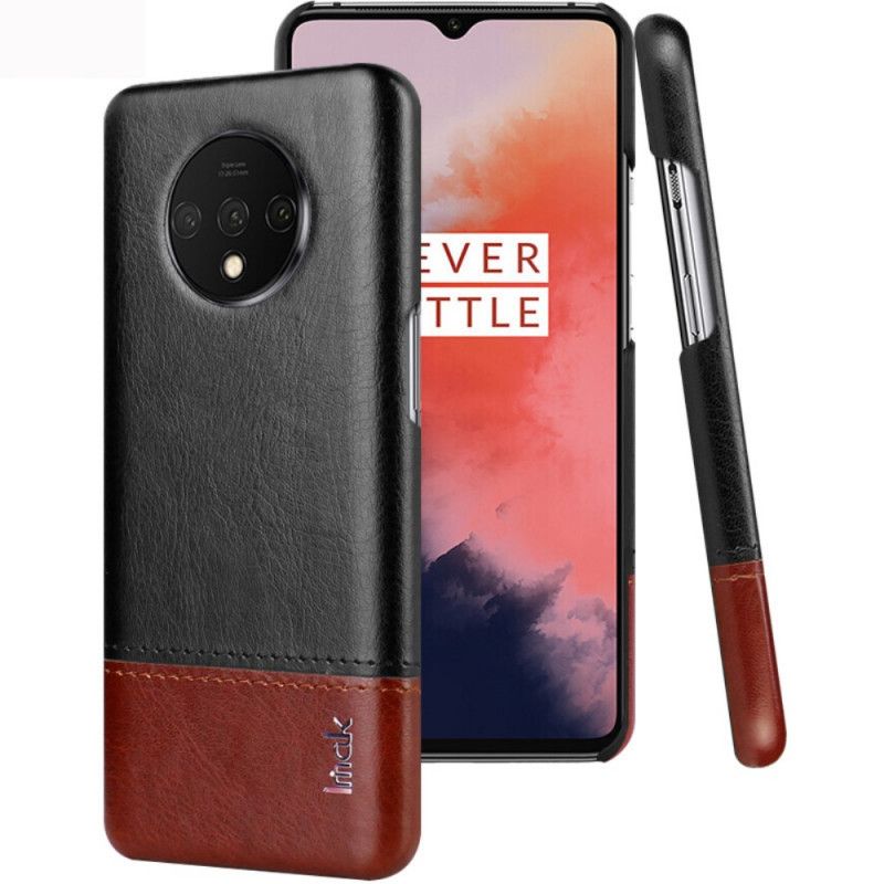 Etui OnePlus 7T Czerwony Czarny Efekt Skóry Serii Imak Ruiyi Etui Ochronne