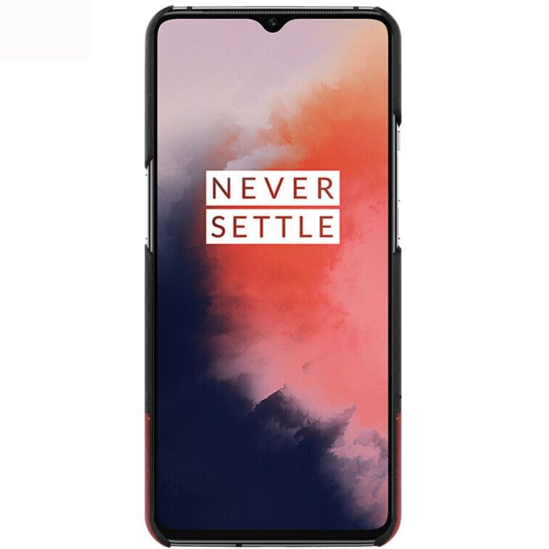 Etui OnePlus 7T Czerwony Czarny Efekt Skóry Serii Imak Ruiyi Etui Ochronne