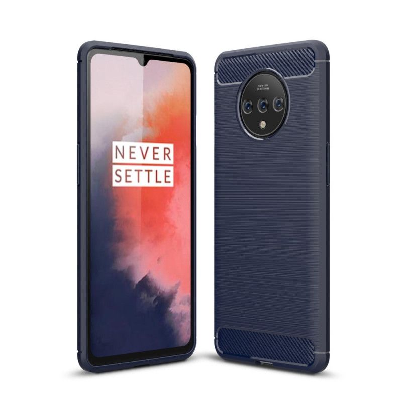 Etui OnePlus 7T Czerwony Czarny Szczotkowane Włókno Węglowe