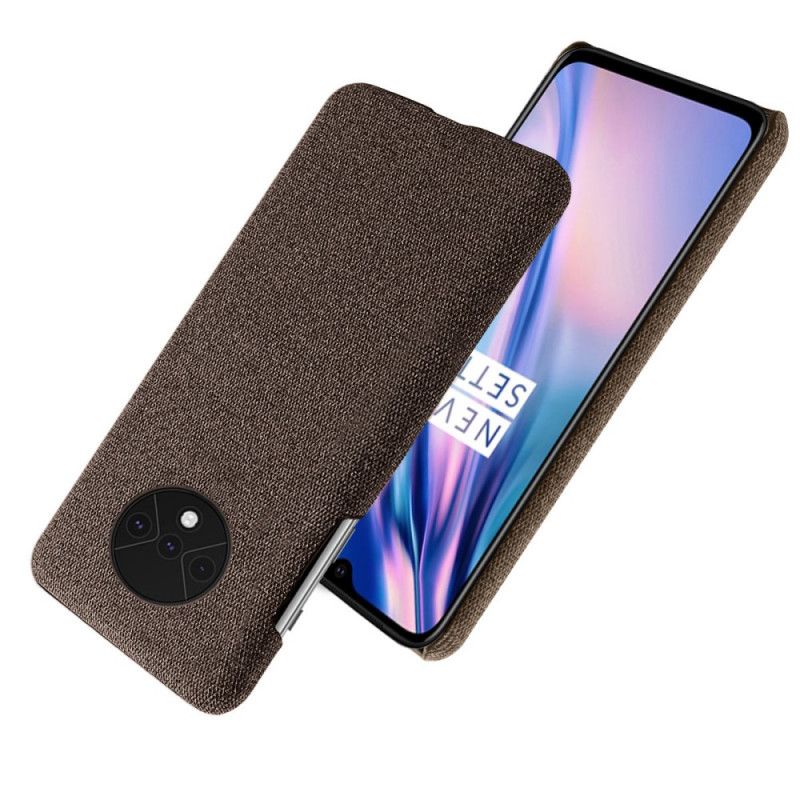 Etui OnePlus 7T Czerwony Tekstura Tkaniny Etui Ochronne