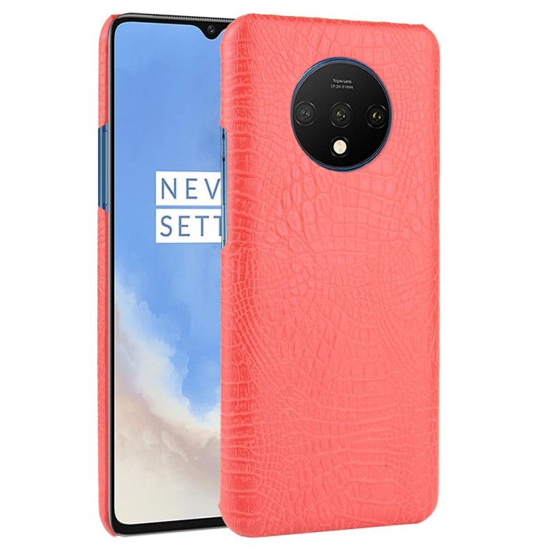 Futerały OnePlus 7T Biały Czarny Efekt Skóry Krokodyla