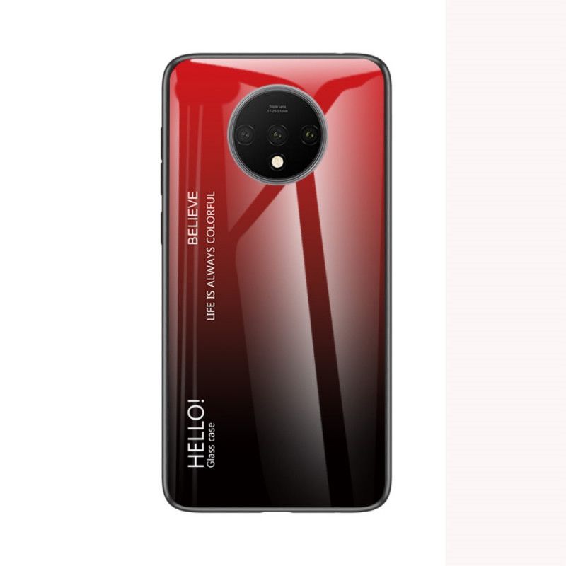 Futerały OnePlus 7T Czerwony Biały Witam Szkło Hartowane