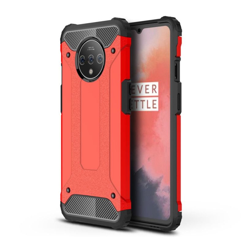 Futerały OnePlus 7T Czerwony Czarny Etui na Telefon Ocalały