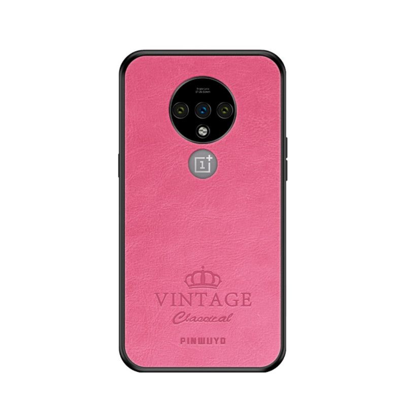 Futerały OnePlus 7T Magenta Czarny Honorowy Rocznik Pinwuyo