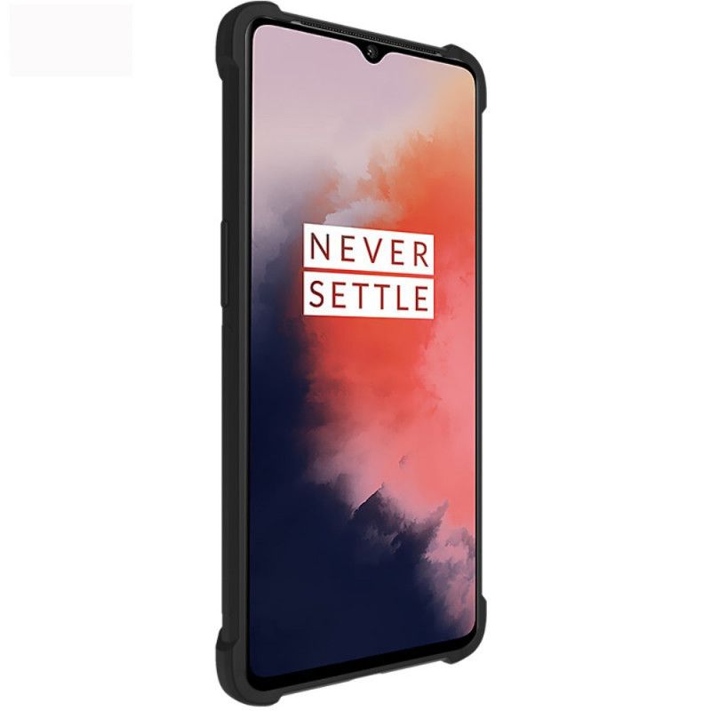 Futerały OnePlus 7T Szary Czarny Elastyczny Silikon Z Folią Ekranującą Imak